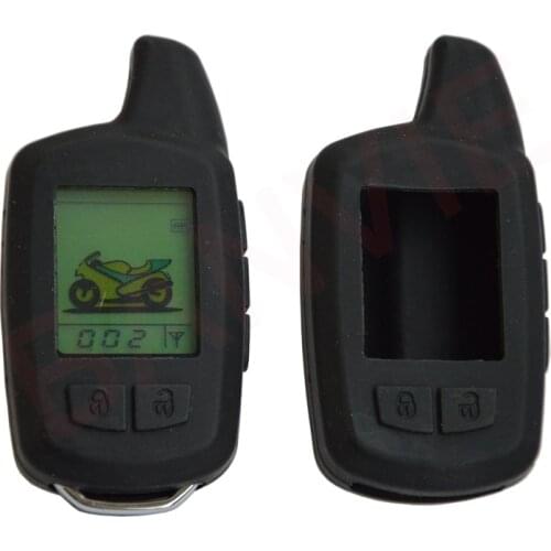 1pc Silicone Case for BANVIE 2 way motorcycle alarm system Remote Control Key Fob Chain