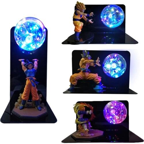 Dragon Ball Super Goku Vegeta Gogeta Figuras LED Light DBZ Lamp Ultra Instinct Goku Bedroom Decorative Night Light Gifts