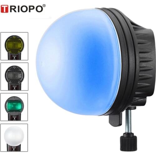 TRIOPO AK-R1 MagDome Diffuser Ball Color Filter,Reflector, Honeycomb For GODOX TT685 V860II YN560III/IV Flash Accessories Kit