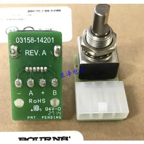 [VK] ORIGINAL electrodeless potentiometer EM14A1B-502-L032N unlimited rotating potentiometer 5K resistance 360 degrees switch