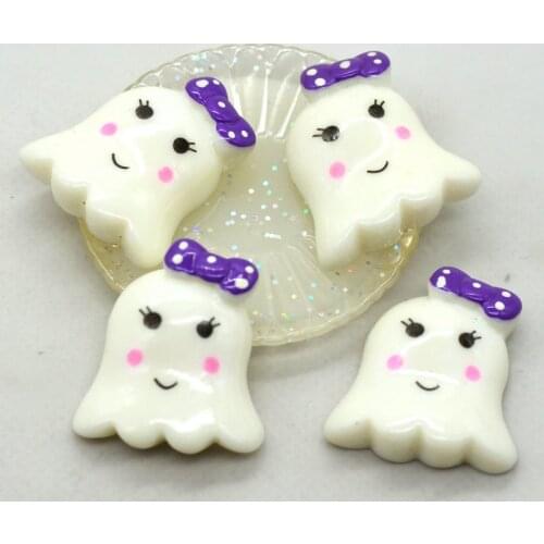 10PCS 24mmX26mm Resin Flat back Halloween Baby Spirit|Halloween Party Decoration Miniatures|Halloween Hair Dressing Supplies