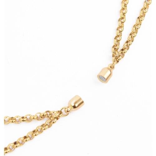 2pcs Classic Gold Link Chain Magnetic Pendant Couple Necklaces For Lovers Couple Best Friends Trendy Hip Hop Necklace Jewelry