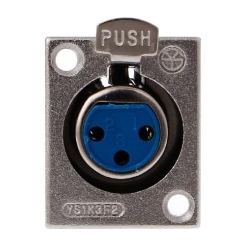 2 Pcs Nickel Plated 3 Pin XLR Female Receptacle Adapter Jack Panel Mount Speaker