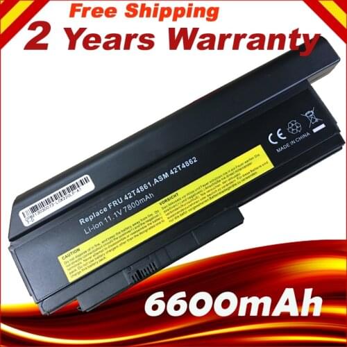 Special price 6600mAh 9 Cells Laptop Battery for Lenovo ThinkPad X220 X220i Series 0A36281 0A36282 0A36283 42T4861 42T486