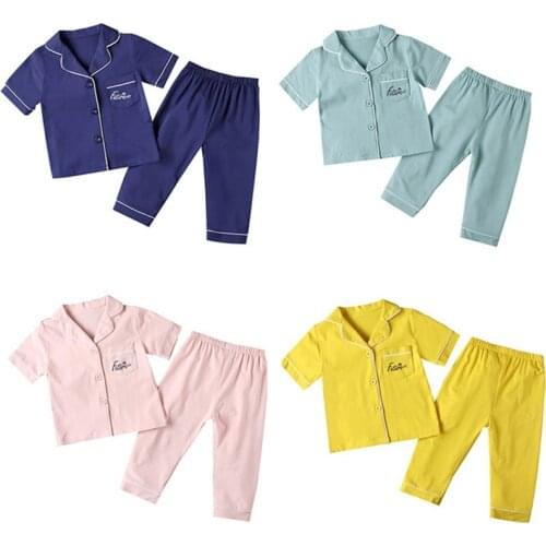 SAILEROAD Childrens Pajamas For Girls Pyjamas Short Top+Long Pants Kids Pijama Infantil Boys Sleepwear Child Home Wear Clothes