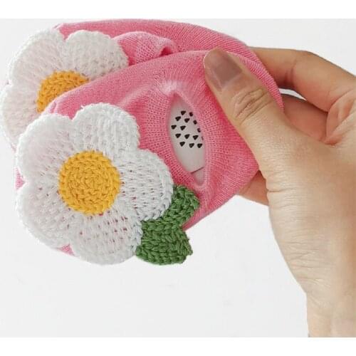 Baby Socks Candy Color Cotton Socks Newborn Non-slip Foor Socks Boat Socks Fowers Daisy Girl Children Socks