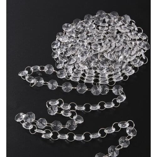 1 Roll 99FT 30m Crystal Acrylic Beads Garland Diamond DIY Curtain Beads String Wedding Decoration Christmas Hanging Pendent