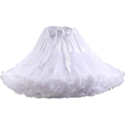 Hot Sale Womens Petticoats Tulle Skirts Slips Underskirt Tutu Ladies Ruffled Ballet Dress