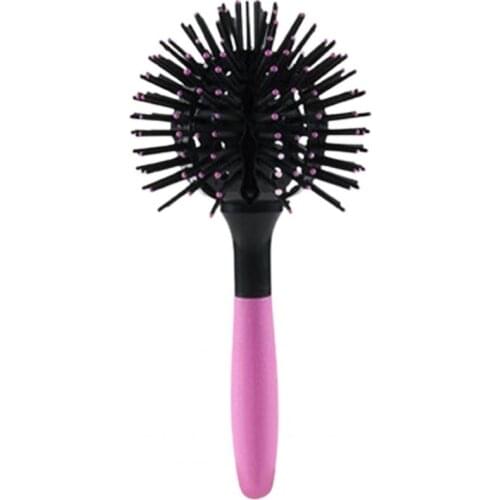 Bomb Curl Comb 3D 360 Degree Hair Styling Plastic Head Massage Spherical Brush for Salon