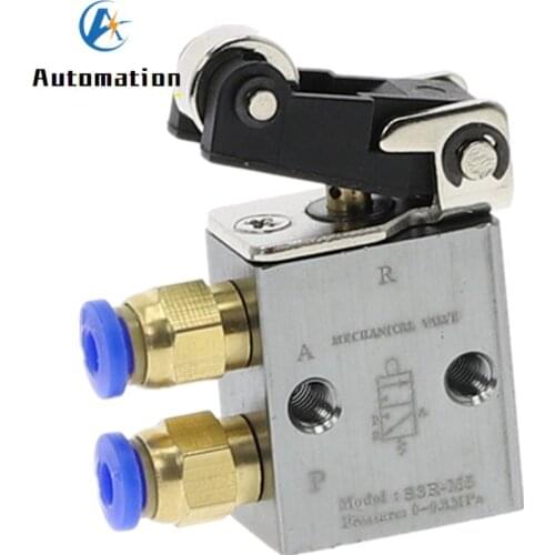 Mechanical valve S3R-M5 Roller Lever Mechanical Valve with M5" BSP M5x0.8 Inch 3 Way 2 Position