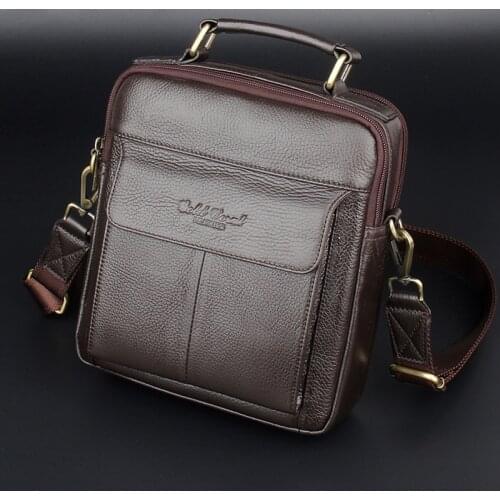 Hot Sale Mens Messenger Bags 100% Natural Genuine Leather Handbags Famous Brand Men Fashion Casual Shoulder Bags