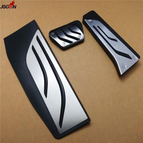 Gas Fuel Clutch Brake Footrest Pedal Pad Plate Cover For BMW 1 Series F20 118i 120i 125i 128i 135i 12-14 AT & MT No Drilling