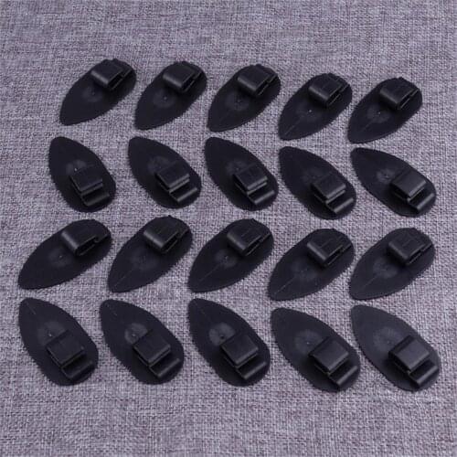 New Universal 20pcs Black Floor Trunk Carpet Liner Mat Retainer Clip Sliding Mount Car Auto Interior Accesseories Plastic