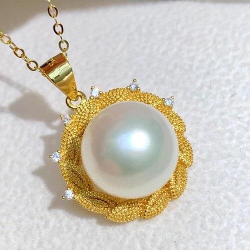 New Arrival 925 Sterling Silver Pendant Base Mountings Findings Womens Parts for Oyster Edison Pearl Coral Jade Beads Stones