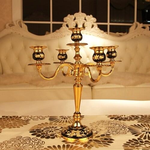 New arrival advanced gold plated candle table vinyl fashion metal mousse home decoration