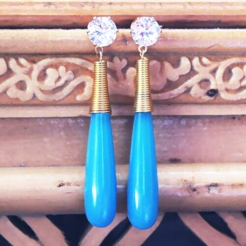 New Earrings long Water droplets Glow in The Dark Long drop Ear hook eardrop Gift For Women Pendant earring Lovers