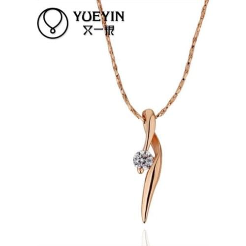 Wholesale Gold color necklace For Women wedding Bridal Jewelry yellow rose gold for girlfriend