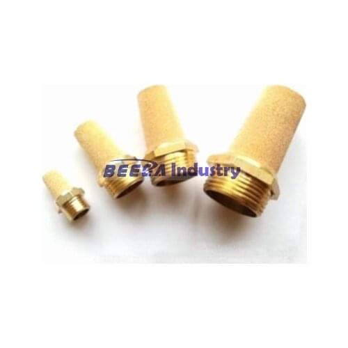 Pneumatic solenoid valve muffler / filter 1/8",1/4",3/8", 1/2" half copper, full copper