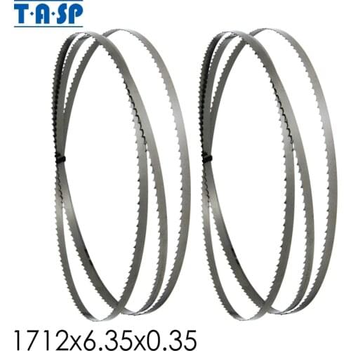 TASP 2pcs 1712x6.35x0.35mm Band Saw Blades 6 TPI for Woodworking Bandsaw Metabo Nutool Skip Draper Clark 67-3/8" x1/4
