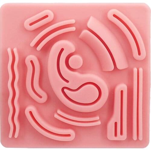 Silicone Laparoscopic Suture Simulation Pad with Pre-Cut Wounds for Suture Training to Medical Student Doctor Nurse Teaching