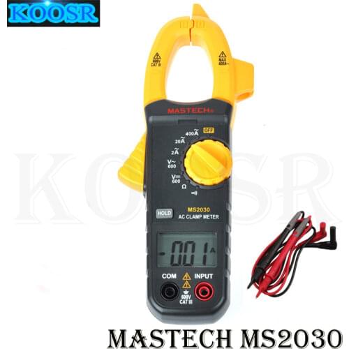 MASTECH MS2030 AC Clamp Meters 400A multimeter with AC/DC Voltage Resistance Continuity Test & Data Hold