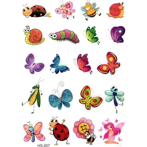 Butterfly Waterproof Temporary Tattoos Flower Fairy Tattoo Kids princess henna tattoo body art Beauty tatuajes sticker