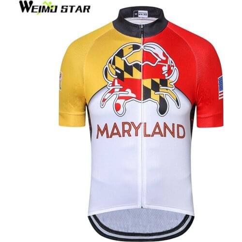 USA Style Weimostar Men Cycling Jersey Summer Shirt roupa ciclismo Maillot Ciclismo Mountain Bicycle Cycling Clothing Wear Tops