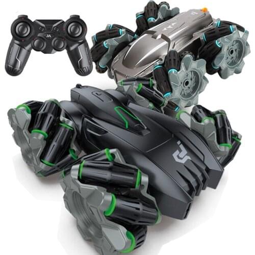 Funny Rc Stunt Cars Double-Sided Roll Spin Kids Toy Children Drift Remote Control Car Vehicles Off Road Electric Toys for Boys