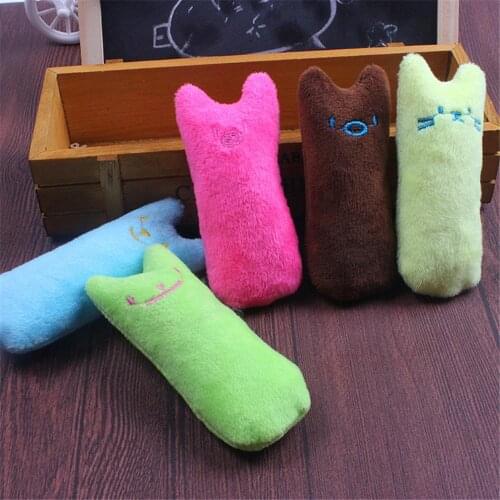Funny Mini Teeth Grinding Catnip Toys Fashion Interactive Plush Cat Toy Pet Kitten Chewing Vocal Claws Thumb Bite Cat For Cats