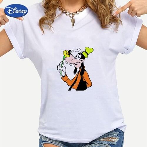 Disney Goofy Oversize T Shirt Hipster Streetwear Casual Women Jumper Crewneck Funny Summer Top Harajuku Short Sleeve Ropa Mujer