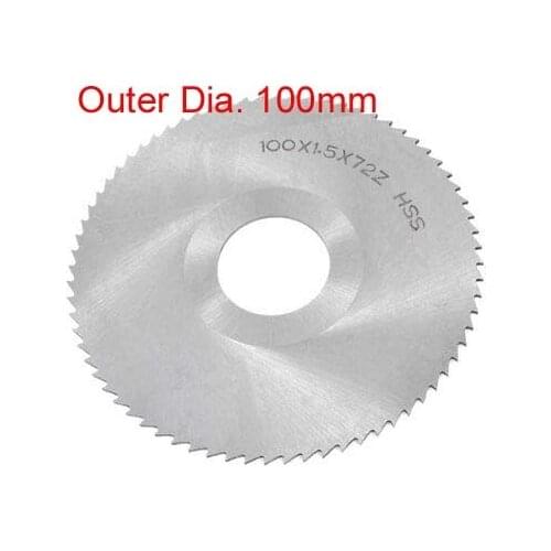 1pc Silver Gray HSS 72 Tooth Slitting Saw Blade 100mm x 27mmHole Dia. x Thickness 0.5/0.8/1/1.2/1.5/2/2.5/3/3.5/4/4.5/5/5.5/6MM