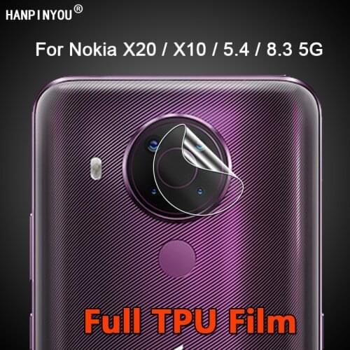 1/10 Pcs For Nokia X20 X10 5.4 Ultra Clear Full Cover Soft TPU Hydrogel Film Rear Back Camera Lens Protector -Not Tempered Glass