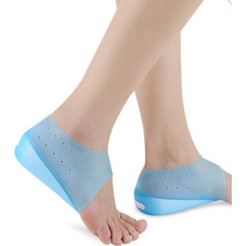 2-3cm Height Increase Insole Invisible Heel Lift Pad Silicone Inserts Socks