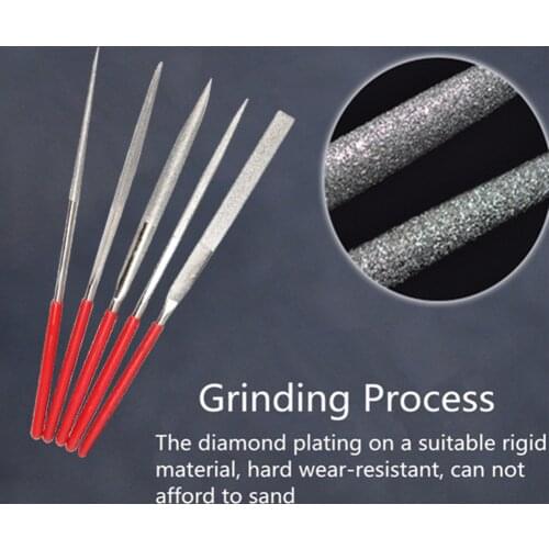 5pcs Wood Carving Needle File Craft Metal Glass Stone Engraving Polishing Tool Cutting Repair Hand Tools for Metal Ceramic