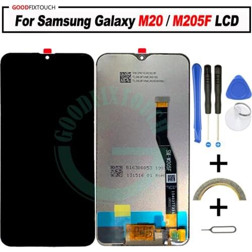 6.3'' For Samsung Galaxy M20 2019 SM-M205 M205F M205G/DS LCD Display Touch Screen Digitizer Assembly Replace 100% Tested M20 lcd