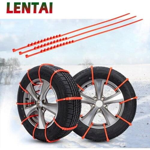 LENTAI Car Mini Plastic Winter Tyres wheels Snow Chains For Volvo Renault Opel Nissan Volkswagen VW Polo Passat B6 B5 Golf 4 5