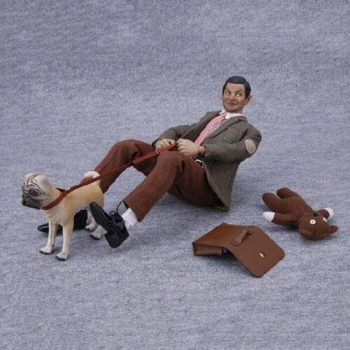 For Collection 1/6 Scale Male Full Set Mr.on Dog Bean Funny Eye Action Figure with Dog Model for Fans Holiday Gifts