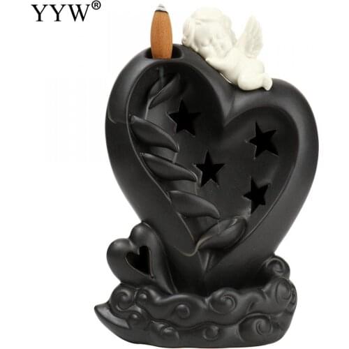 Incense Burner Backflow Ceramic Cupid Creative Lovely And Durable Porcelain For Home Or Office Accessories Incense Stick Holder