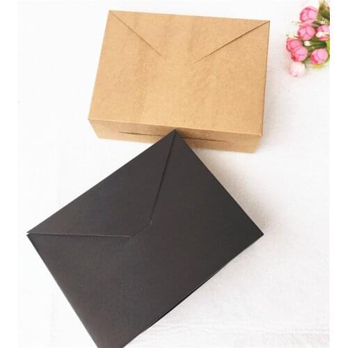 20Pcs/Lot 20*15*6cm Brown/Black Paper Cardboard Product Packing Boxes Scarf/Towel Gifts Box Handmade Crifts Paper Box