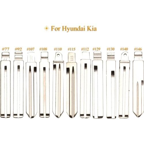 Kutery 77 92 107 108 110 112 115 129 130 140 146# Remote Flip For Kia Rio For Hyundai Verna I30 IX35 Middle Slot Uncut Key Blank