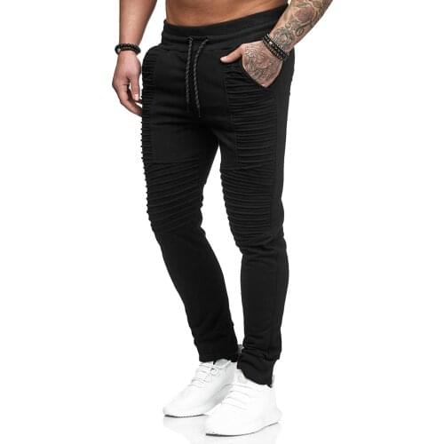 Men Autumn and Winter Movement Trousers Male Hip Hop Striped Design Fitness Pants Male