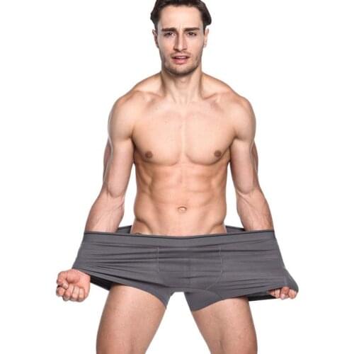 Big size 6XL men Boxer Shorts for mens Comfortable Underwear Loose Plus Size Solid Pants Men Underpants
