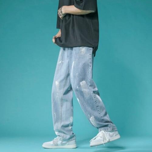 New Mens Jeans Loose Casual Straight Pants 2021 Fashion Baggy Man Trousers Harajuku Jeans Women Clothes Vintage Pants S-2XL