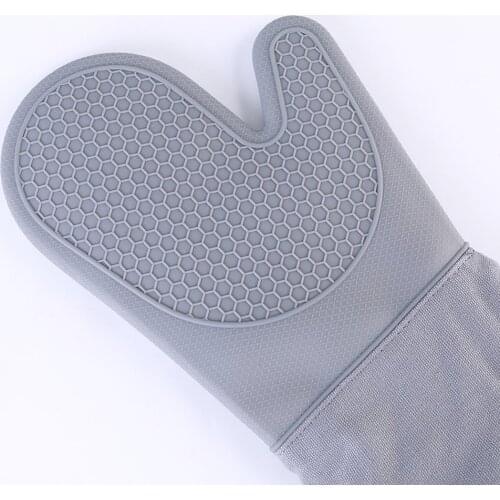 Hot New Silicone Oven Mitts Potholder Gloves for BBQ Non-slip Heat Resistant Linen Potholders Pad Oven Mitts Kitchen Accessories