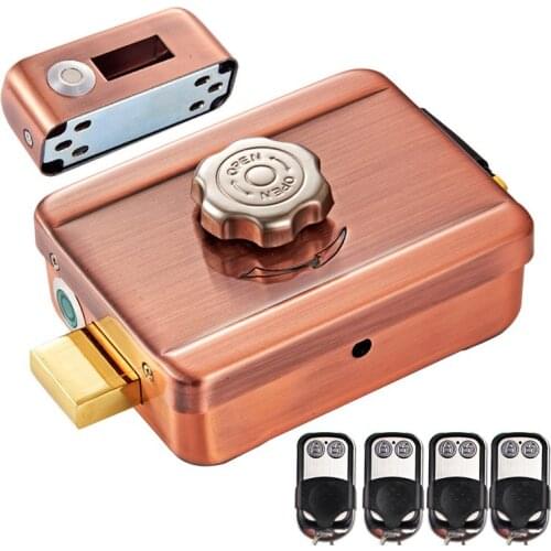 Intelligent anti-theft electric Lock for access control 433mhz keyless remote control door lock