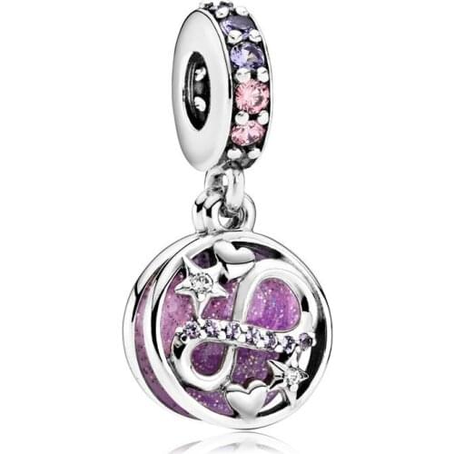 Fashion jewelry accessories 925 sterling silver pendant infinity love charm fit Original bracelet beads making for women jewelry