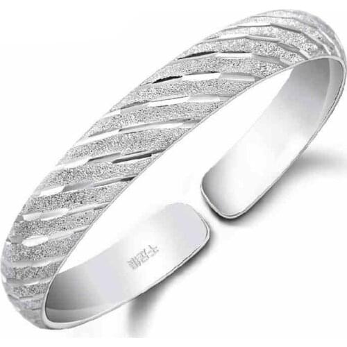 100% 925 sterling silver fashion simple design female bangle no fade cheap bangles wholesale women birthday gift drop shipping