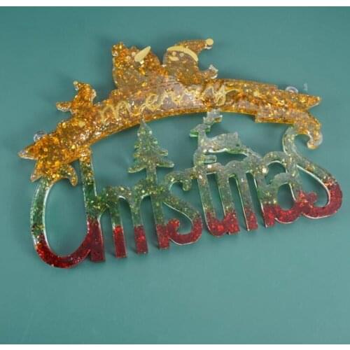 1PCS transparent silicone mold listing Santa snowman mold DIY water drop decoration silicone mold