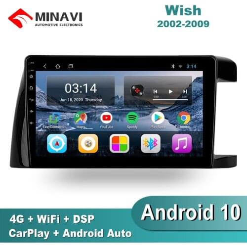 9'' IPS Android 10 TOYOTA-Wish 2003-2008 RHD Car Radio Multimedia GPS Navigation Navi Player Auto Stereo WIFI