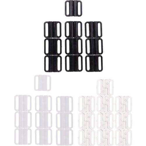 10 Set Plastic Bra Buckle Clip Bra Closure Sewing Clip Back Strap Holder Accessories for Women Underwear Bikini Swimming Harness